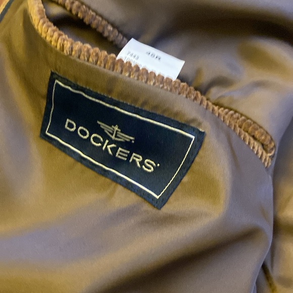 NWT Dockers Dark Brown Corduroy Sports Coat Blazer Jacket Mens Size 48 - Picture 2 of 4